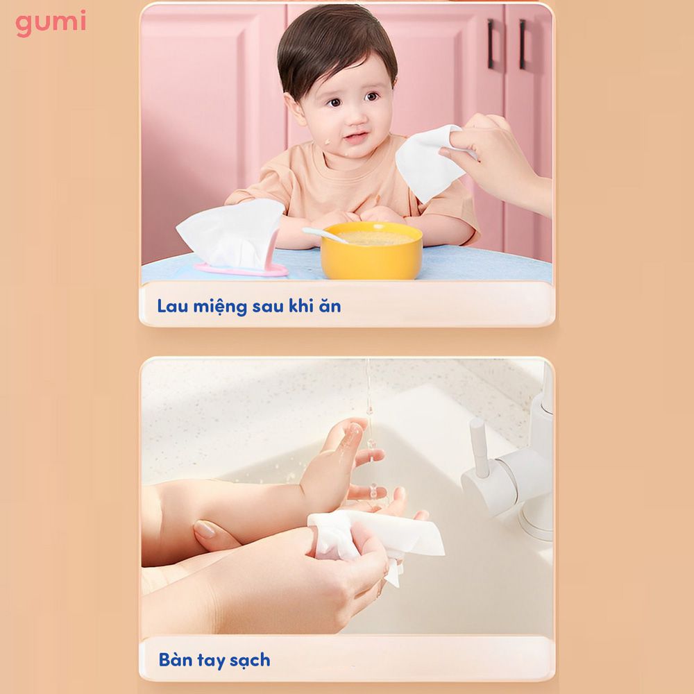 Khăn giấy ướt đảm bảo an toàn cho bé