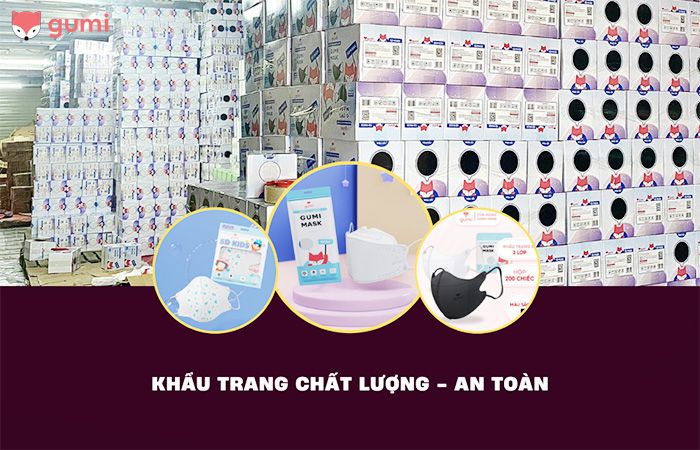 Khẩu trang Gumi hàng chất lượng giá rẻ