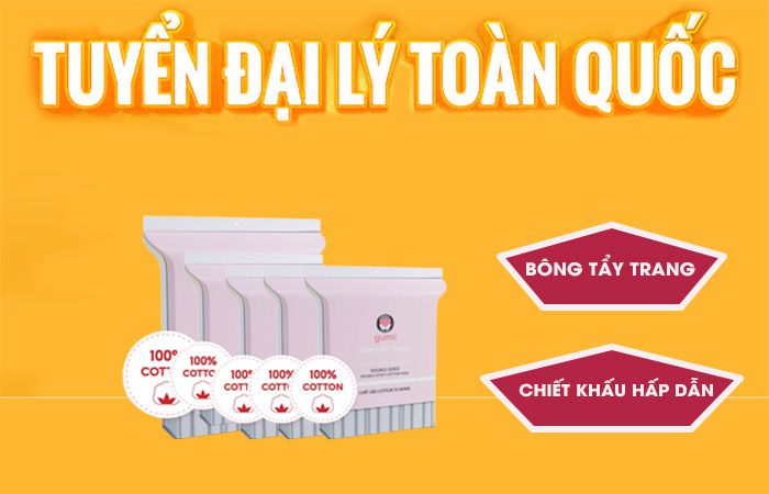 Tuyển đại lý bông tẩy trang Gumi