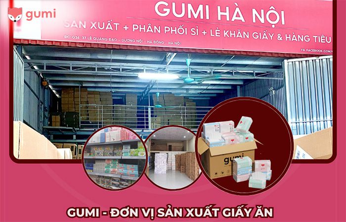 Gumi - đơn vị sản xuất giấy ăn chất lượng - uy tín