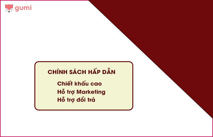 Chính sách nhà phân phối hàng tạp hoá Gumi hấp dẫn