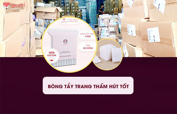 Sản xuất bông tẩy trang Gumi chất lượng vượt trội