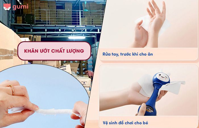 Gumi - đơn vị sản xuất khăn ướt chất lượng, an toàn