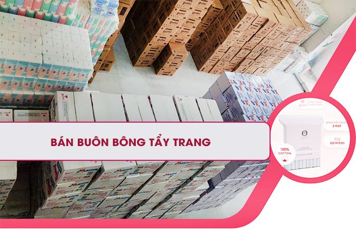 Bán buôn bông tẩy trang chất lượng giá sỉ tại Tổng kho Gumi