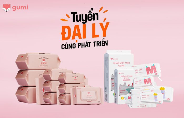 Tuyển đại lý khăn ướt Gumi