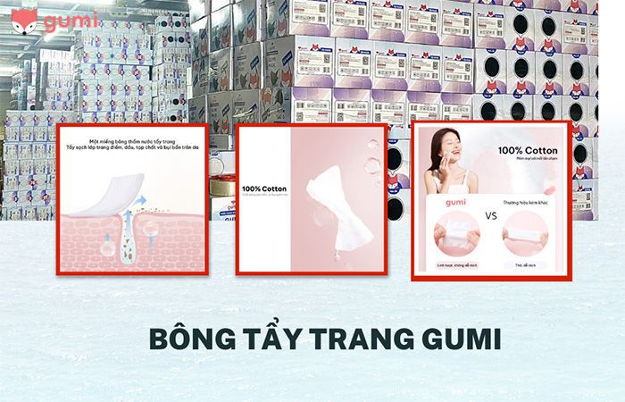 Nhà phân phối bông tẩy trang Gumi chất lượng uy tín