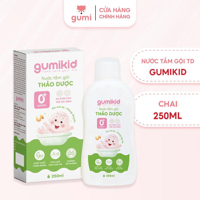 Nước tắm gội thảo dược GumiKid an toàn cho bé