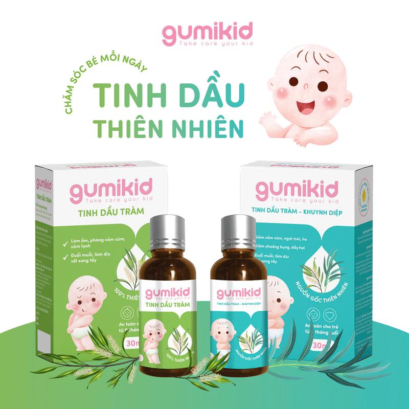 Tinh dầu tràn Gumikid với các thành phần tự nhiên an toàn cho bé