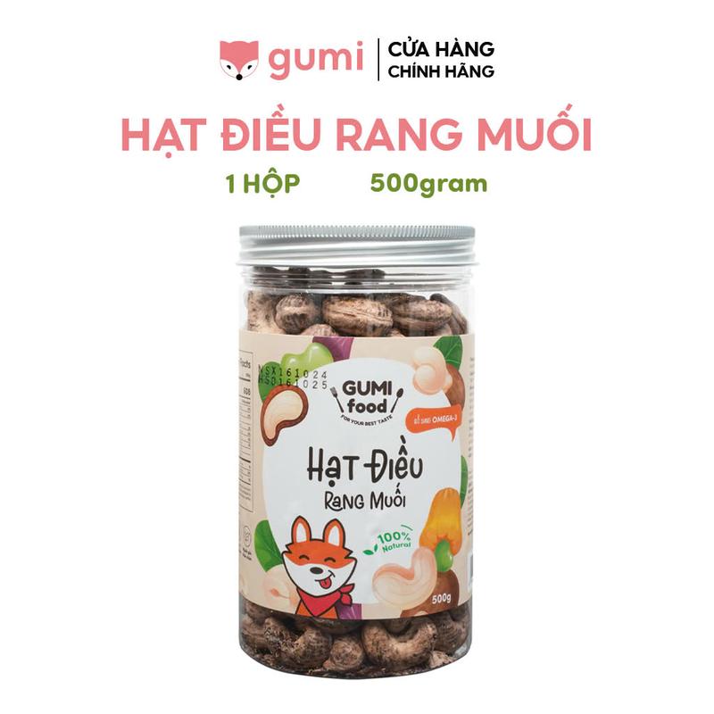 HẠT ĐIỀU RANG MUỐI GUMI TỰ NHIÊN BỔ SUNG OMEGA 3 TỐT CHO SỨC KHỎE