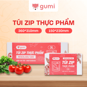 Túi zip thực phẩm GUMI - Hộp 30 túi